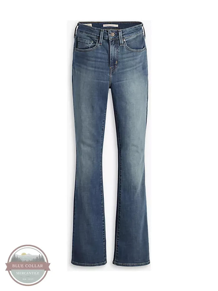 Levi's 18759-0121 725 High Rise Slim Fit Bootcut Jeans in Tore It Up Dark Wash front of jeans shown