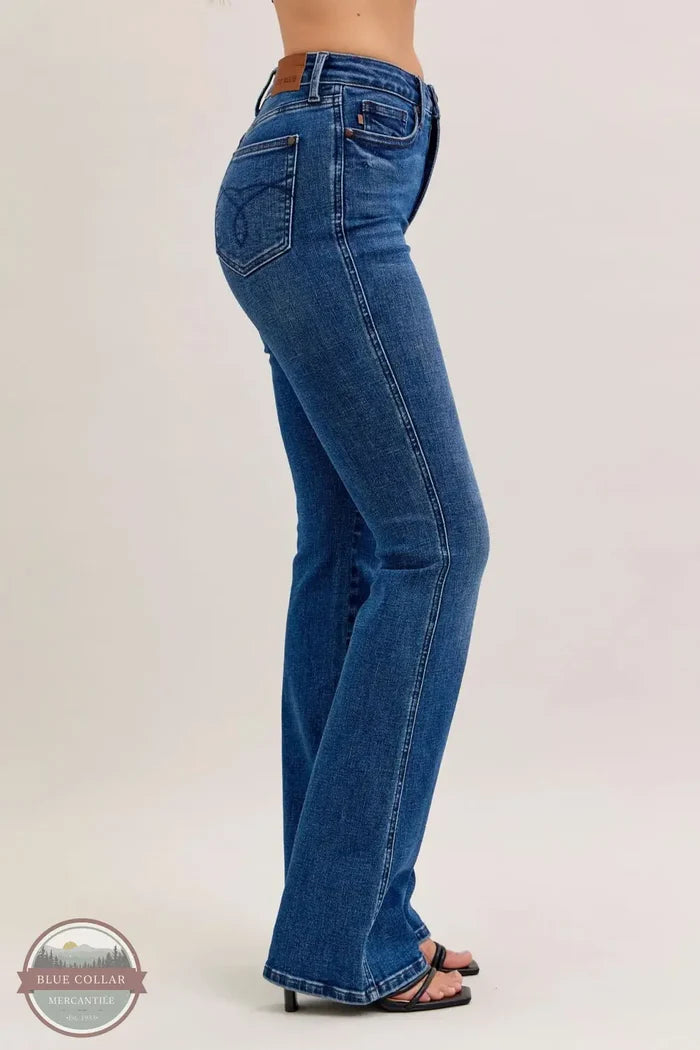 Judy Blue 881062REG High Waisted Tummy Control Bootcut Jeans, side