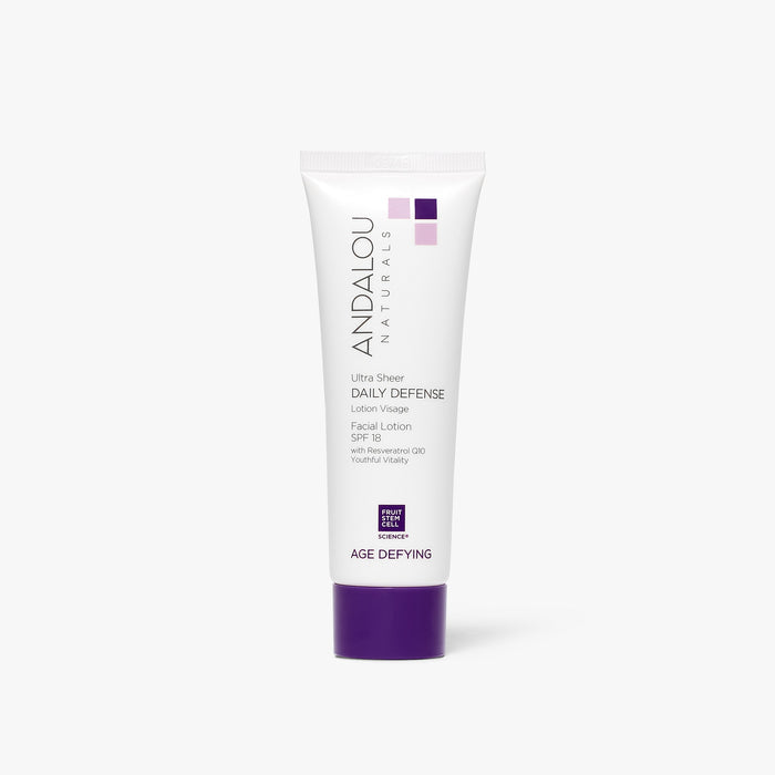 Age Defying Ultra Sheer Daily Defense Facial Lotion SPF 18 - Andalou Naturals US