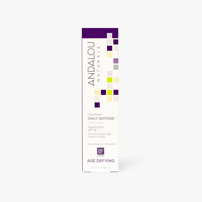 Age Defying Ultra Sheer Daily Defense Facial Lotion SPF 18 - Andalou Naturals US