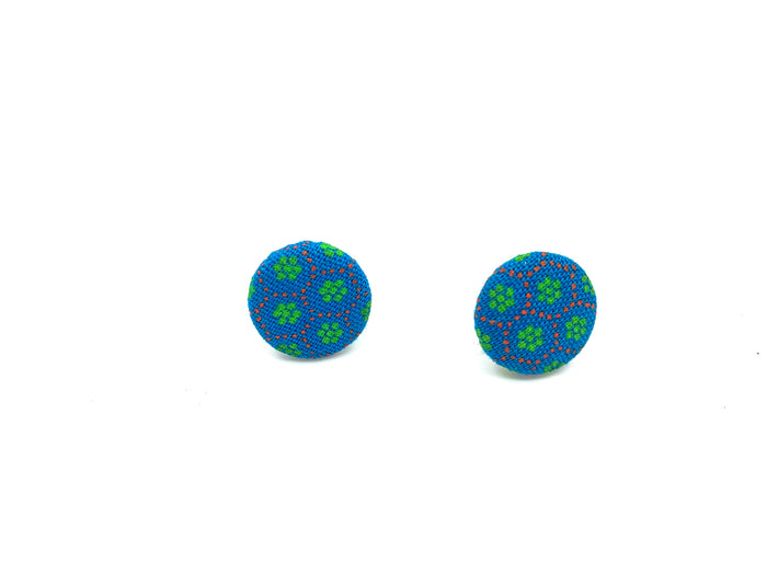 Akhona Shweshwe Stud Earrings