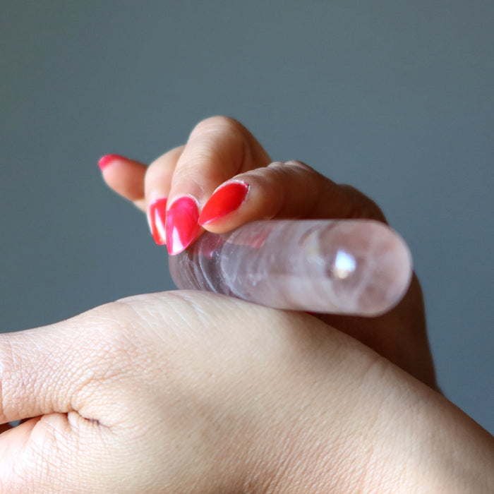 Amethyst Massage Wand Sacred Care Crystal Light Purple