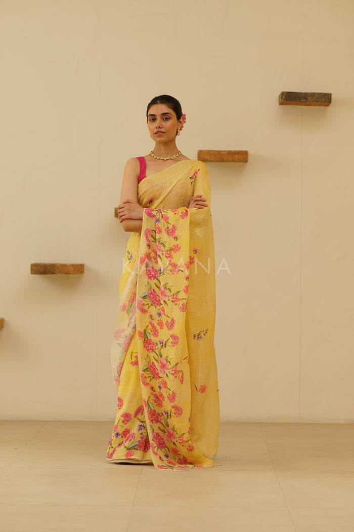 Amla Linen Sari