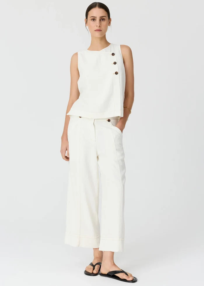 ANISE CROP PANT in Chalk by Pol Clothing