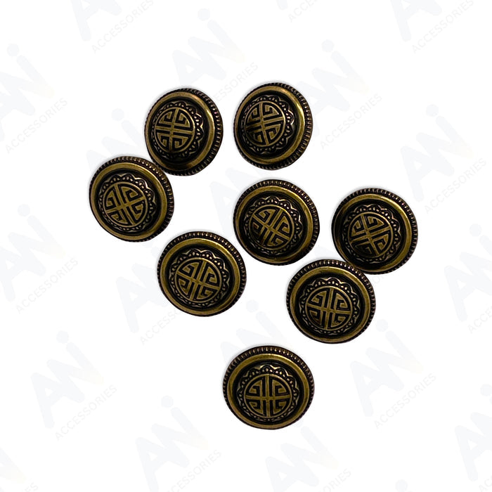 Antique Metal Buttons for DIY Projects | 12mm(20L)