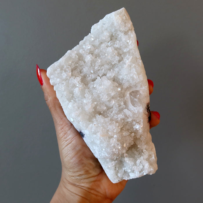 Apophyllite Cluster Shiny White Peace Standing Stone 5.5 inch