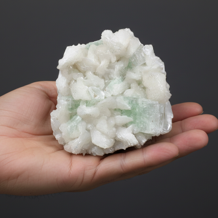 Apophyllite Cluster Stilbite Peaceful Green Zeolite 3.5 Inch