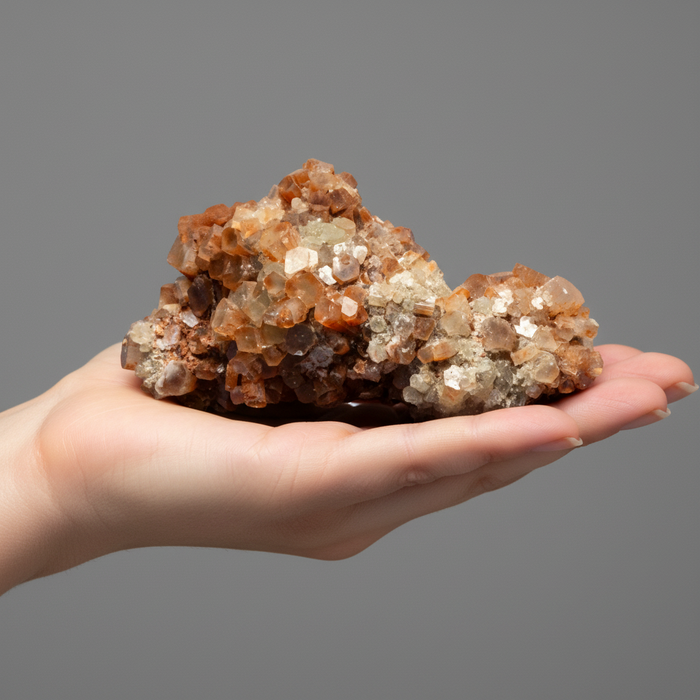Aragonite Cluster Red Energy Crystal 4 Inch