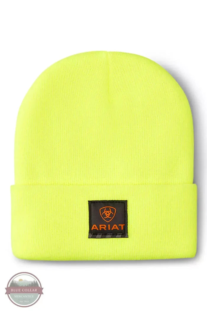 Ariat 10024506 Rebar Watch Cap in High Visibility (Hi-Vis) Yellow