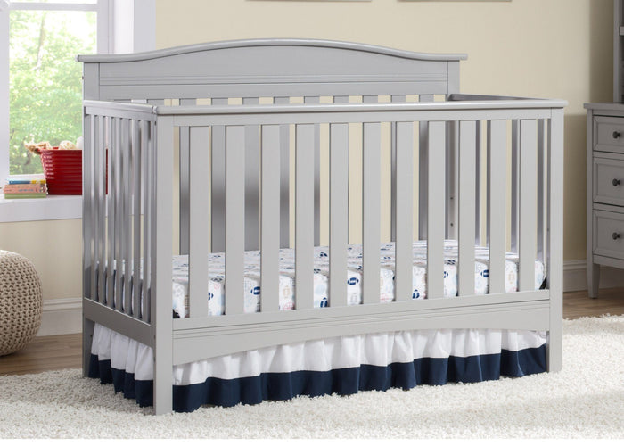 Delta Children Grey (026) Bakerton 4-in-1 Crib Room View a1a