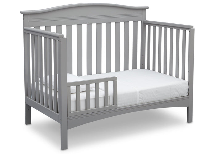 Delta Children Grey (026) Bakerton 4-in-1 Crib Toddler Bed Conversion Side View a4a