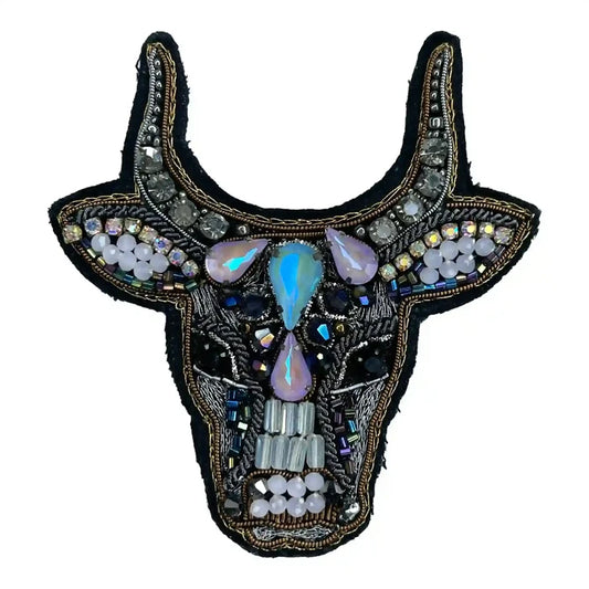 Beaded Bull Head Patch