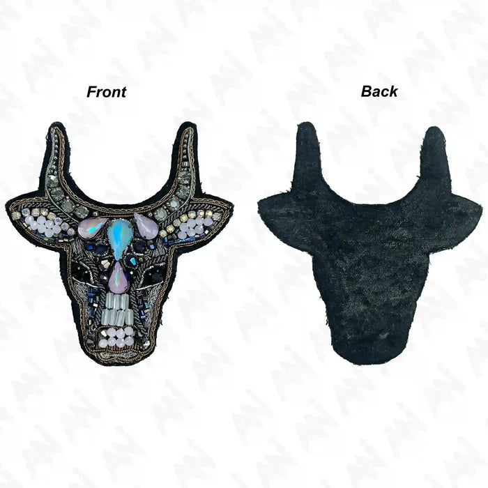 Beaded Bull Head Patch