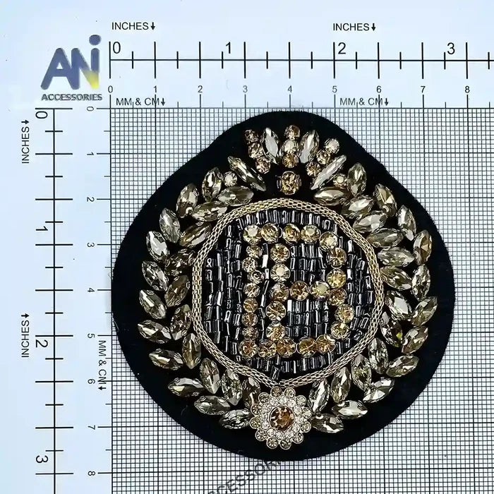Beaded Laurel Letter Patch