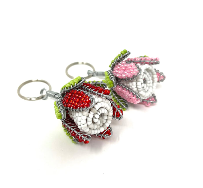 Beaded Protea Key Chain