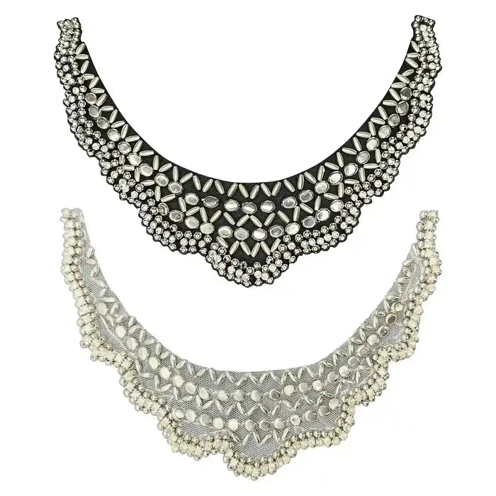Beaded Round Neck Applique