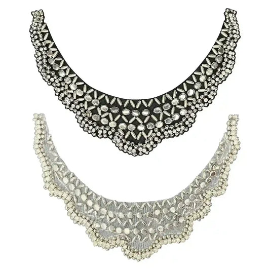 Beaded Round Neck Applique