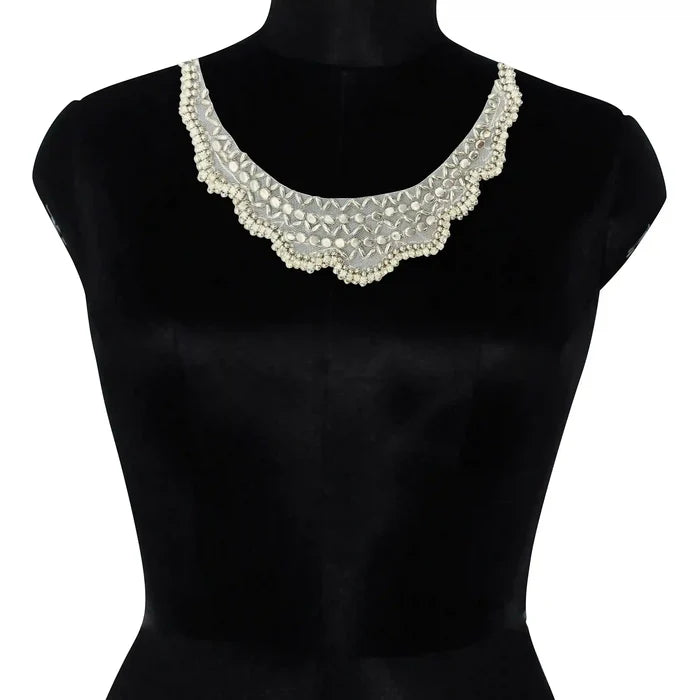 Beaded Round Neck Applique