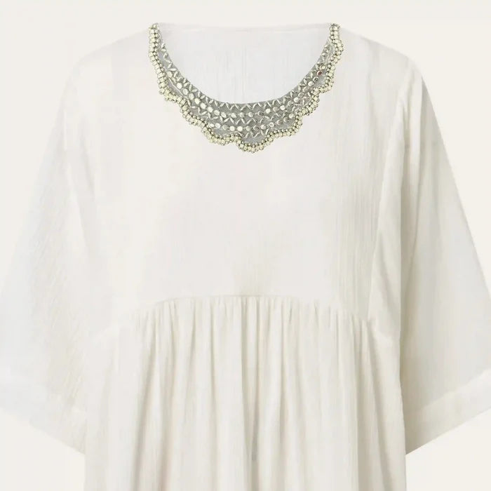 Beaded Round Neck Applique