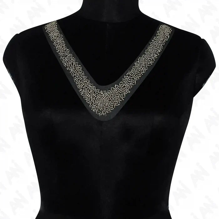 Beaded V Neckline Applique