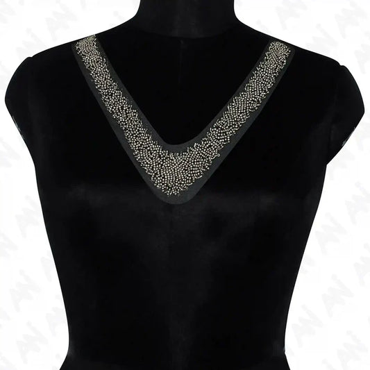 Beaded V Neckline Applique