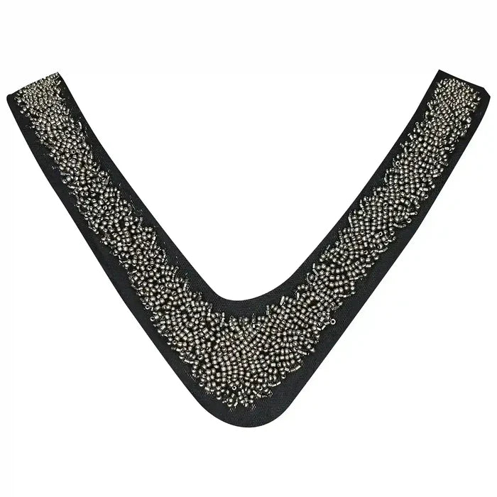 Beaded V Neckline Applique