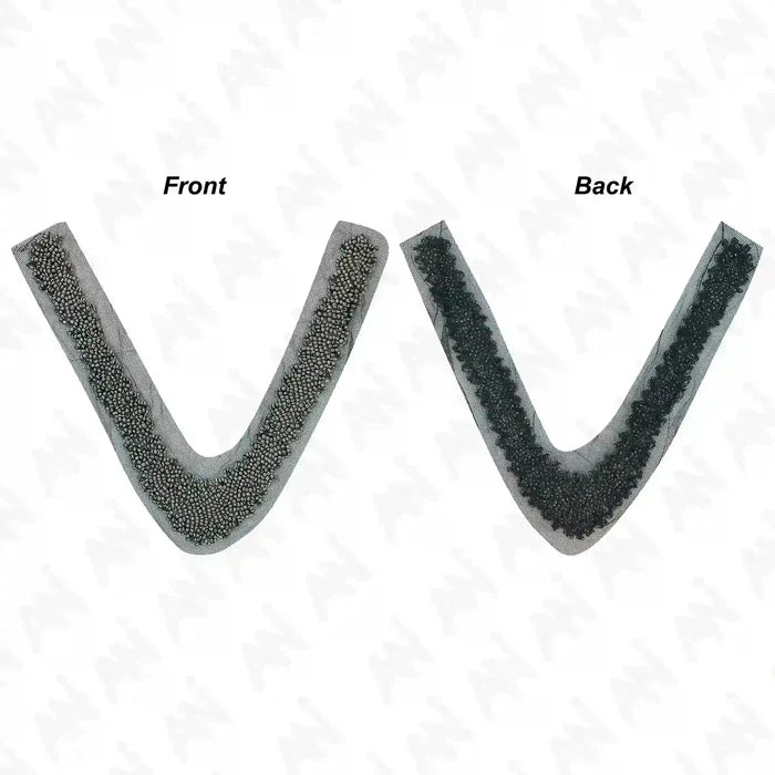 Beaded V Neckline Applique