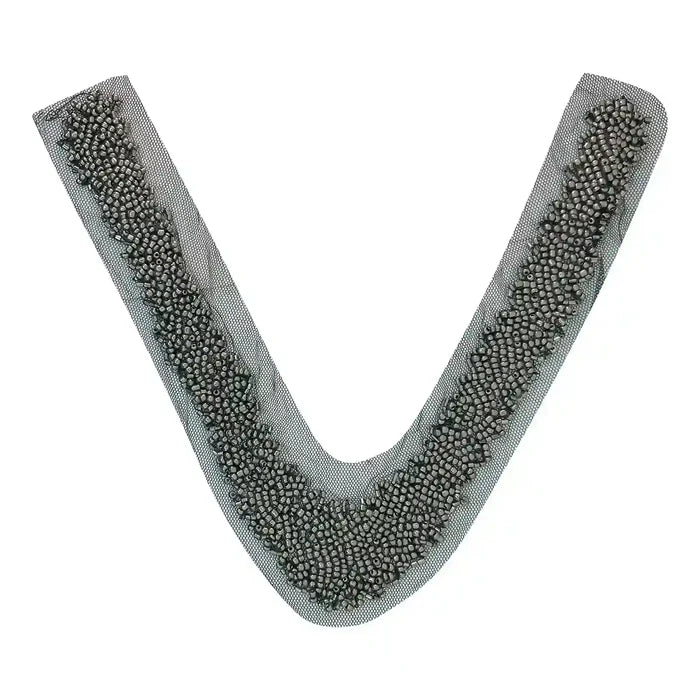 Beaded V Neckline Applique
