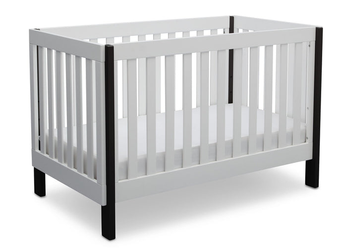 Delta Children Bianca with Ebony (149) Bellevue 3-in-1 Crib, Angled Crib View a4a
