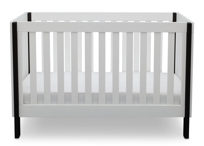 Delta Children Bianca with Ebony (149) Bellevue 3-in-1 Crib, Front Crib View a3a