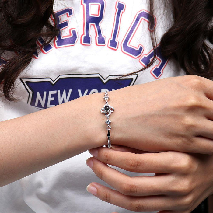 Best Friends Forever-Personalized Photo Projection Bracelet For Girl MelodyNecklace