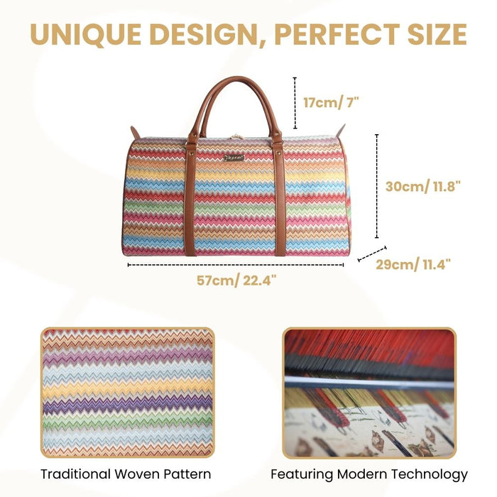 BHOLD-AZT | Aztec Zigzag Big Holdall/Duffel Bag