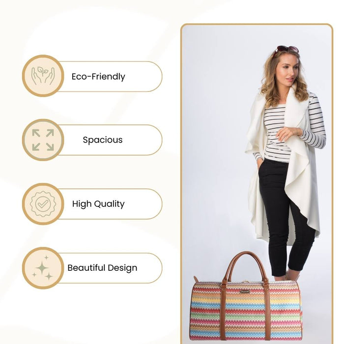 BHOLD-AZT | Aztec Zigzag Big Holdall/Duffel Bag