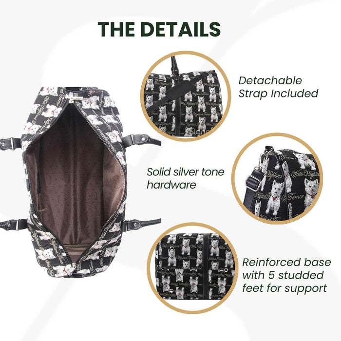 BHOLD-WES | Westie Big Holdall/Duffel Bag