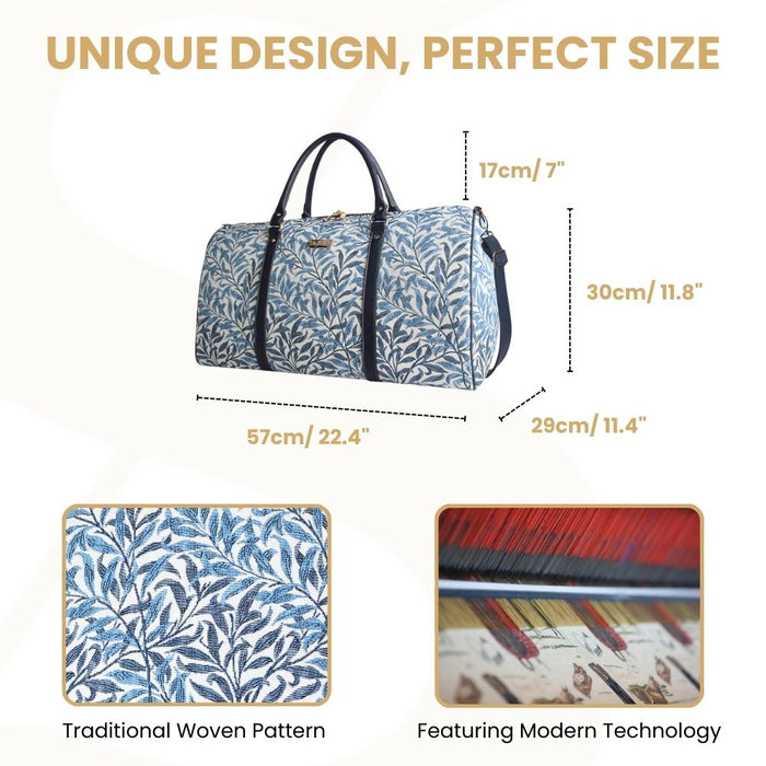 BHOLD-WIOW | William Morris Willow Bough Big Holdall/Duffel Bag