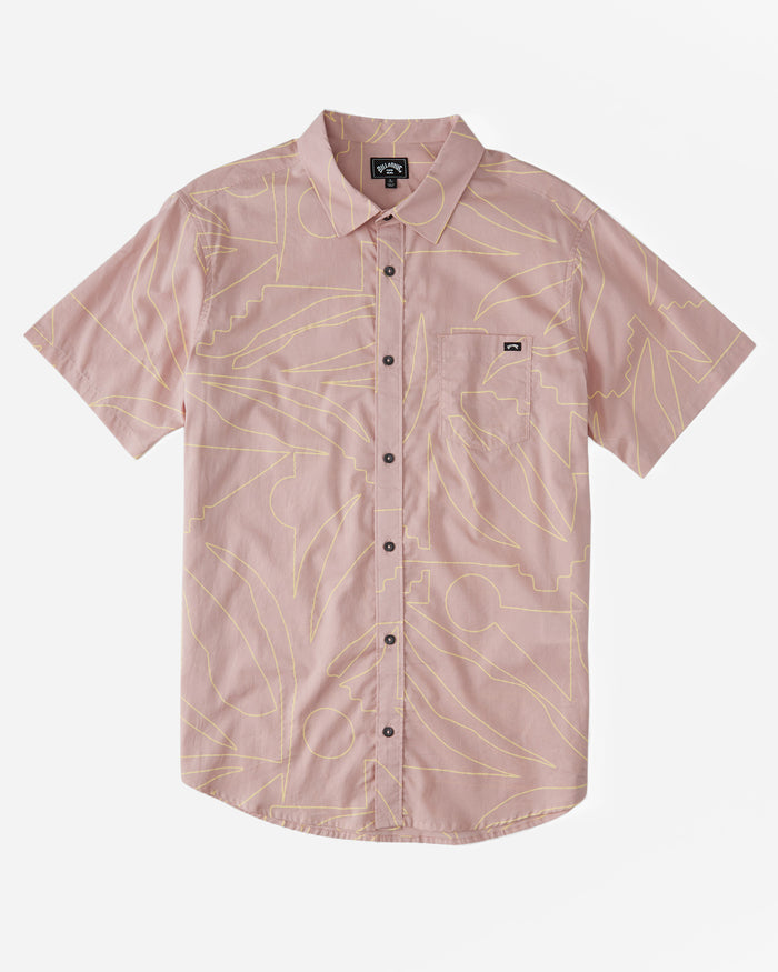 Billabong Sundays Floral Short Sleeve Shirt - Dusty Pink by Billabong