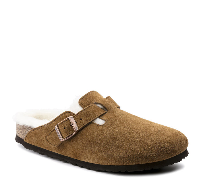 Birkenstock Boston Suede Shearling Clog - On The EDGE