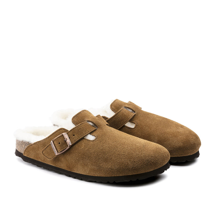 Birkenstock Boston Suede Shearling Clog - On The EDGE