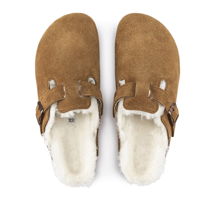 Birkenstock Boston Suede Shearling Clog - On The EDGE
