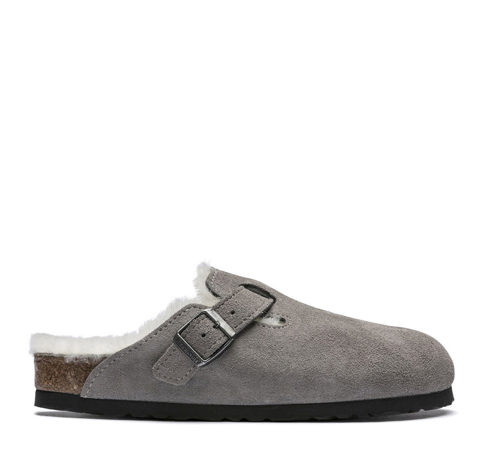 Birkenstock Boston Suede Shearling Clog - On The EDGE