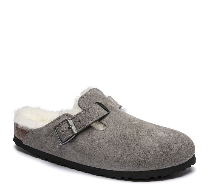 Birkenstock Boston Suede Shearling Clog - On The EDGE
