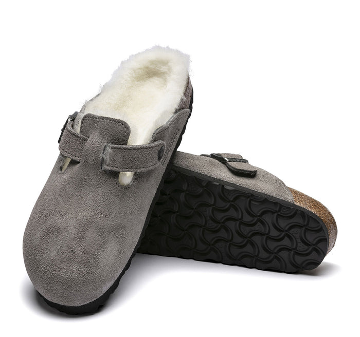 Birkenstock Boston Suede Shearling Clog - On The EDGE