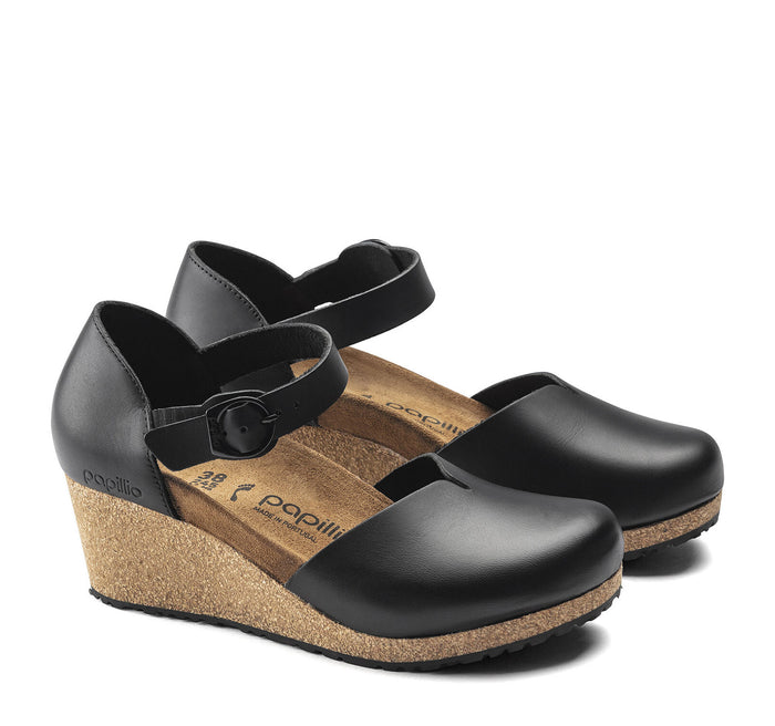 Birkenstock Mary Leather Wedge Sandals - On The EDGE