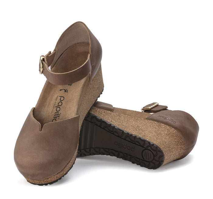 Birkenstock Mary Leather Wedge Sandals - On The EDGE