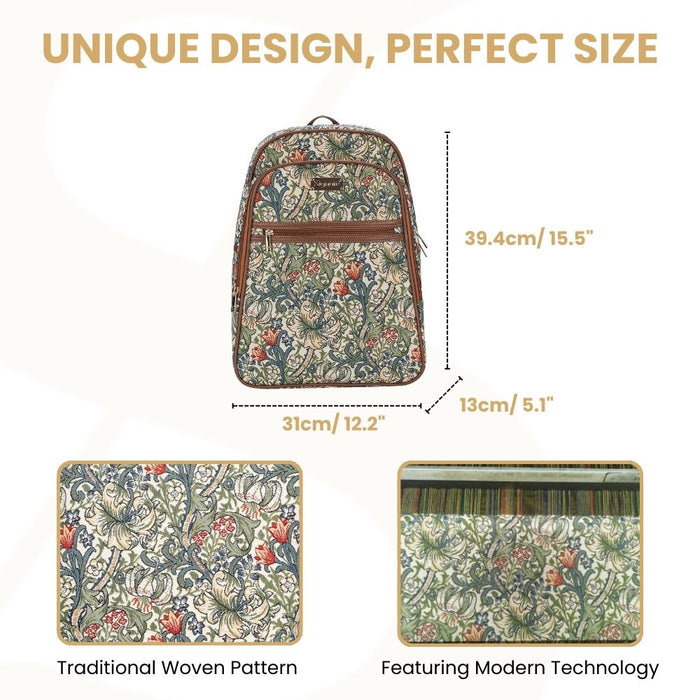 BKPK-GLILY | William Morris Golden Lily Backpack