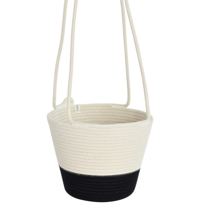 Black Block Hanging Planter