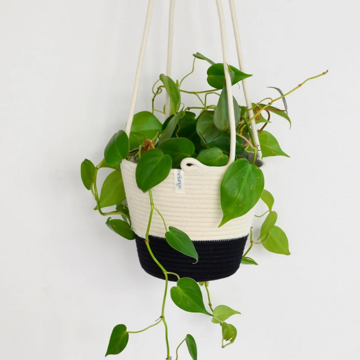 Black Block Hanging Planter
