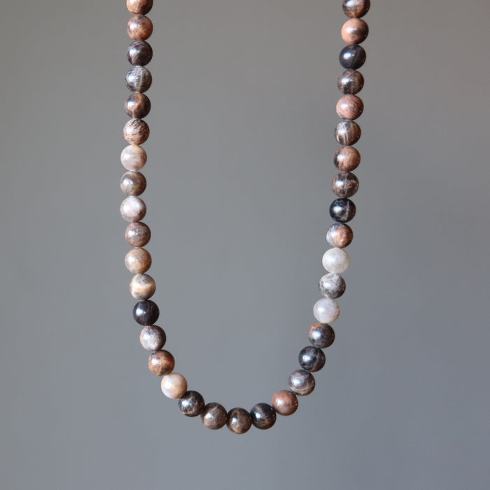 Black Moonstone Necklace Protective Moon Power Beads