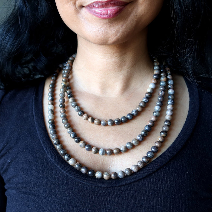 Black Moonstone Necklace Protective Moon Power Beads