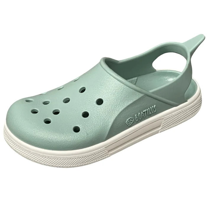 Boatilus Cloggy Sandal - Pastel Green/White